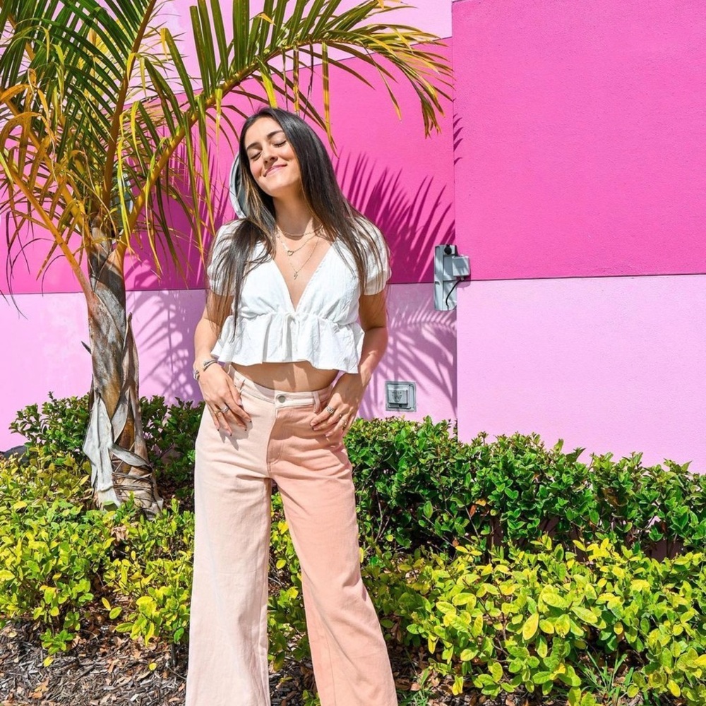 Stylish Peach Boot Cut Pants